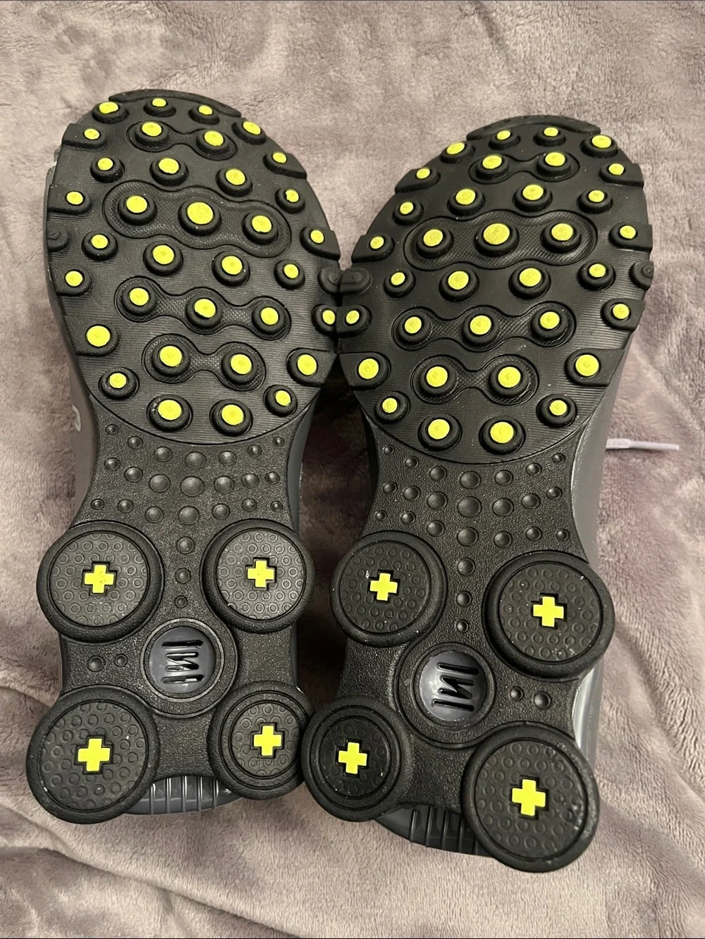Nike Shox NZ Gray and Neon Yellow Running Shoes